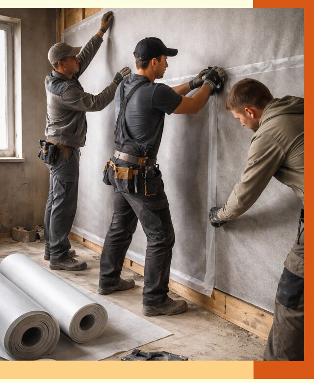 Монтаж ветроизоляции в Киржаче от 4640 руб./м2 — профессионально | ТепломастерКрж