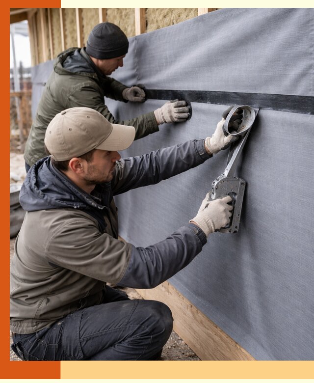 Монтаж ветроизоляции зданий и конструкций в Киржаче