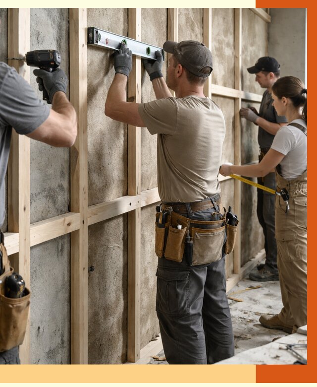 Монтаж обрешетки под утепление в Киржаче от 1186 руб/м² | Заказать у ТепломастерКрж